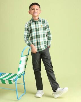 u.s. polo assn. Boys Checked Regular Fit Shirt with Patch Pocket-picture-27