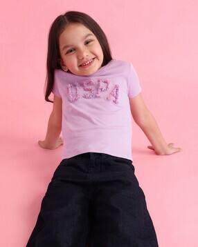 u.s. polo assn. Girls Embroidery Round Neck T-Shirt-picture-51