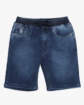 u.s. polo assn. Boys Mid-Wash Regular Fit Denim Shorts-picture-14