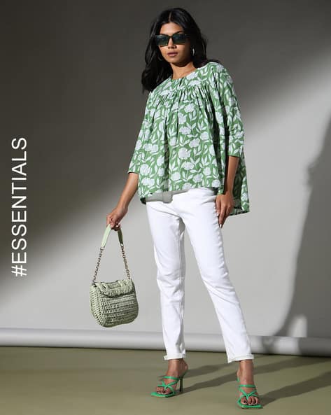 Acai Women Floral Print Relaxed Fit Tunic