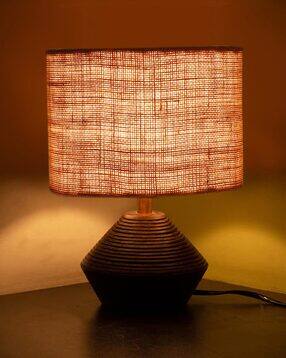 devansh Jute Table Lamp with Wooden Base-picture-35