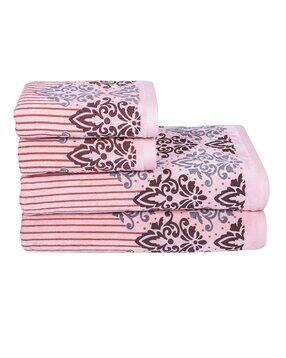 rangoli Set of 4 Printed Cotton Bath Towels-picture-41