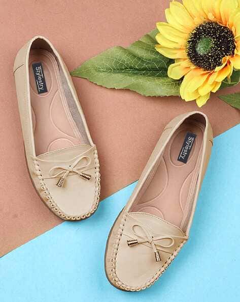 Buy Cream Flat Shoes for Women by STYLESTRY Online