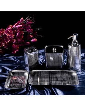 Elegant Smoky Gray Bathroom Accessories Set