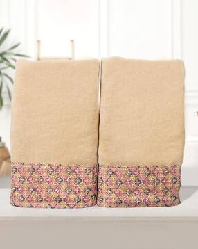 rangoli Pack of 2 Floral Print Bath Towel-picture-39