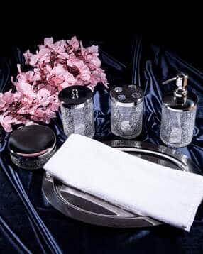 Elegant Smoky Gray Bathroom Accessories Set