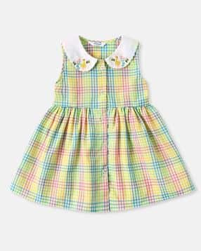 nauti nati Girls Checks Fit and Flare Dress-picture-31