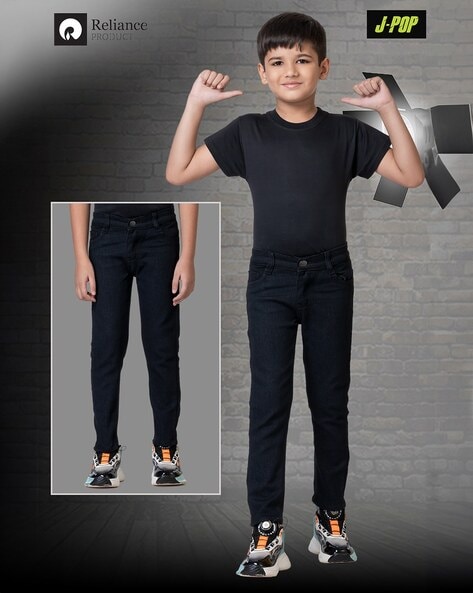 Boys Mid-Rise Straight Fit Jeans