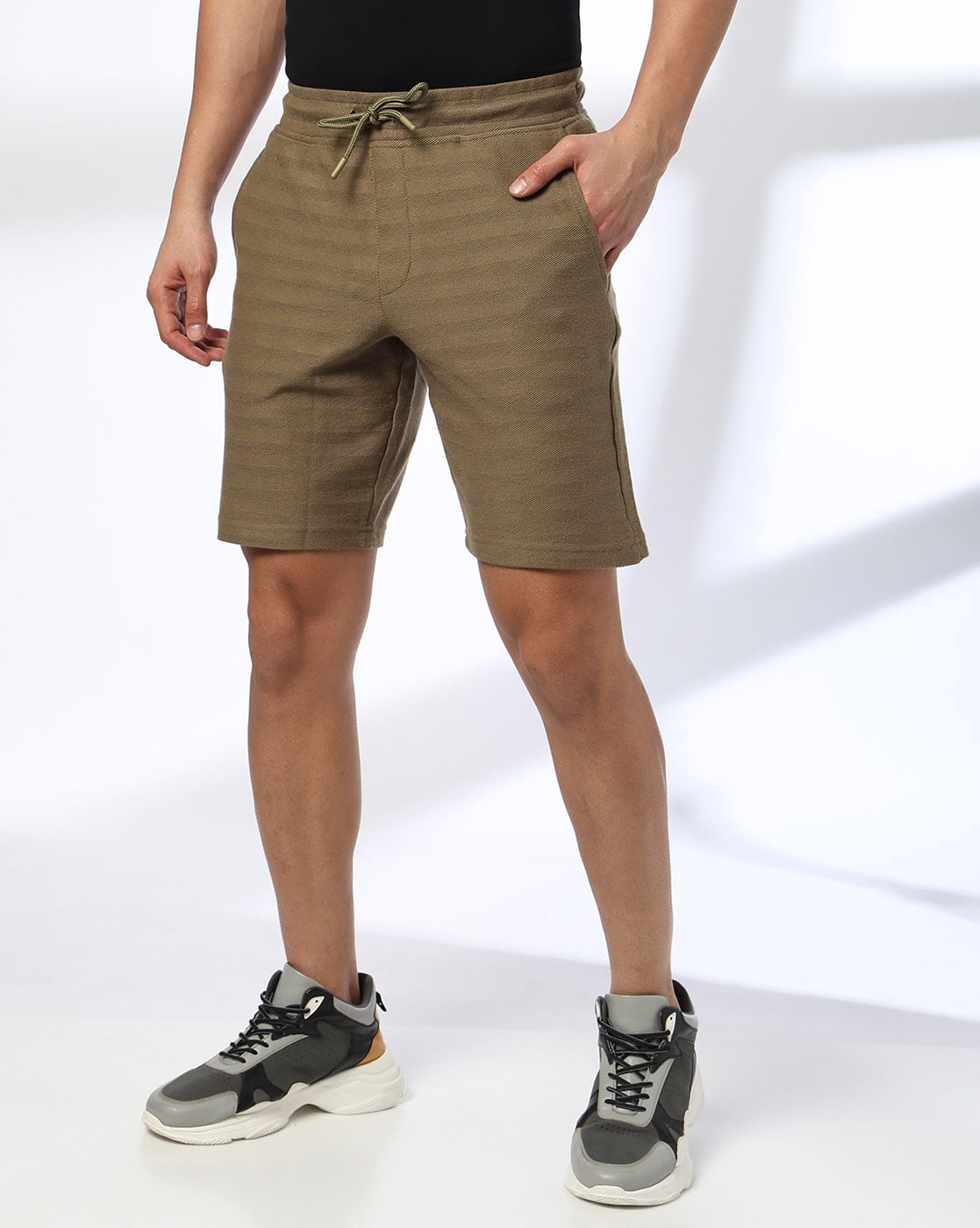 Buy Khaki Shorts 3/4ths for Men by Teamspirit Online