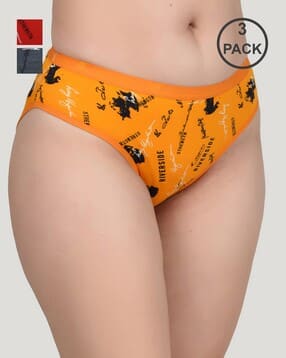 beach curve Multicolor Cotton Briefs-picture-31