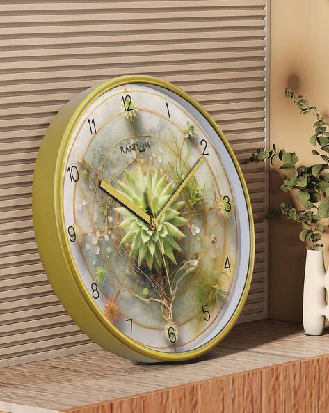 RANDOM 12" Sweep Silent Decorative Latest Wall Clock Non-Ticking For Bedroom, Office & etc.