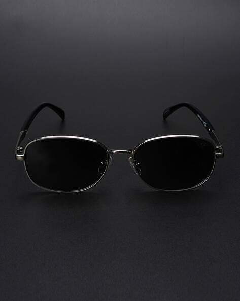 Unisex Black Lens Gold Frame Wayfarer Sunglasses - MG5853