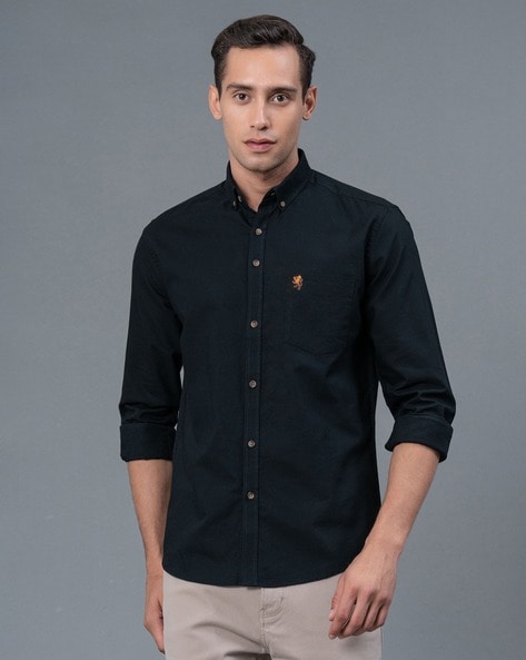 Men Shirt with Button Down Collar