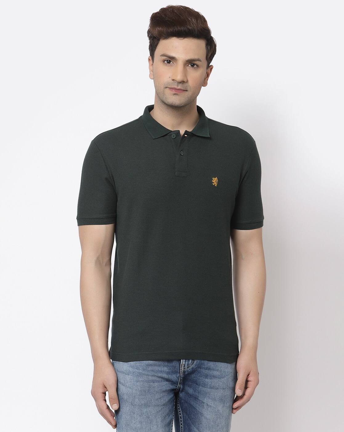 RED TAPE Men Regular Fit Polo T-shirt For Men (Green, M)