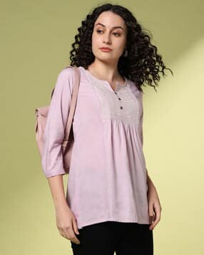 acai Women Embroidered Relaxed Fit Tunic-picture-39