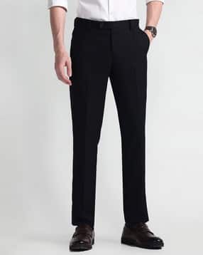 arrow Men Regular Fit Flat-Front Trousers-picture-13