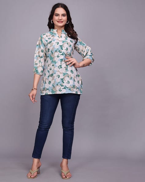 ZELZIS Women Floral Print Top