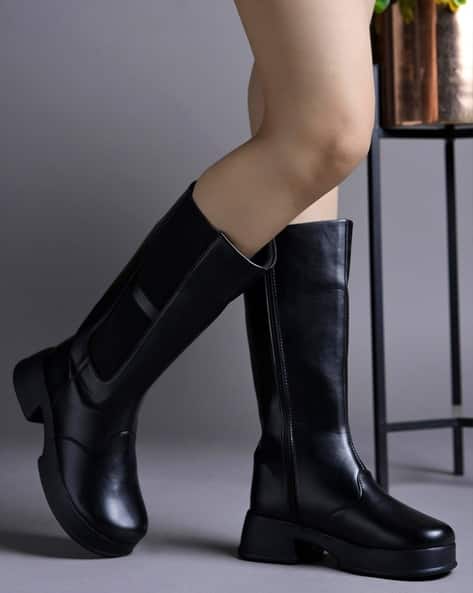 Women Mid-Calf Boots with Zip-Fastening