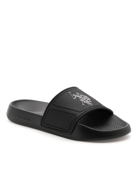 Men Logo Print Open-Toe Slides