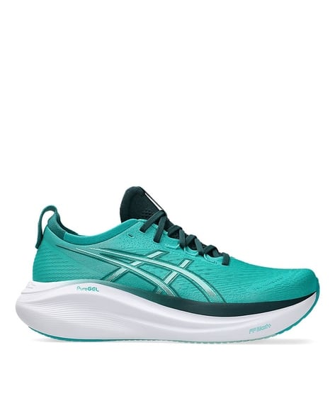 Buy ASICS Men GEL-NIMBUS 27 Lace-Up Synthetic Fibre Running Shoes