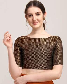 oomph! Women Self-design Back Open Blouse-picture-11