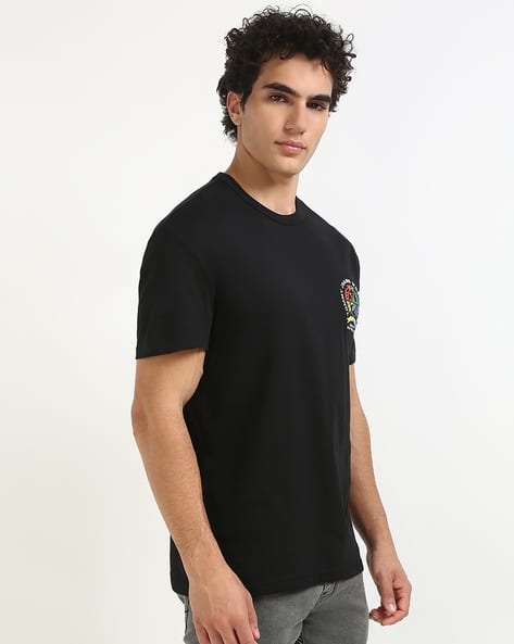 TOMMY HILFIGER Men Pop Crest Regular Fit Crew-Neck T-Shirt