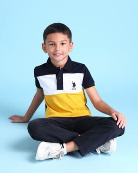 u.s. polo assn. Boys Colourblock Regular Fit Polo T-Shirt-picture-18