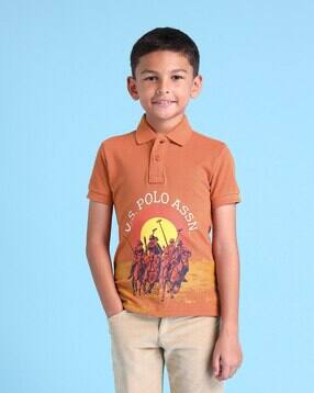 u.s. polo assn. Boys Graphic Print Regular Fit Polo T-Shirt-picture-41