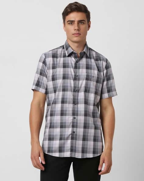 Men Shirt with Spread Collar