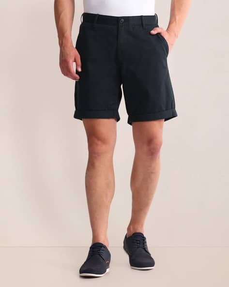 Men Slim Fit Flat-Front Shorts
