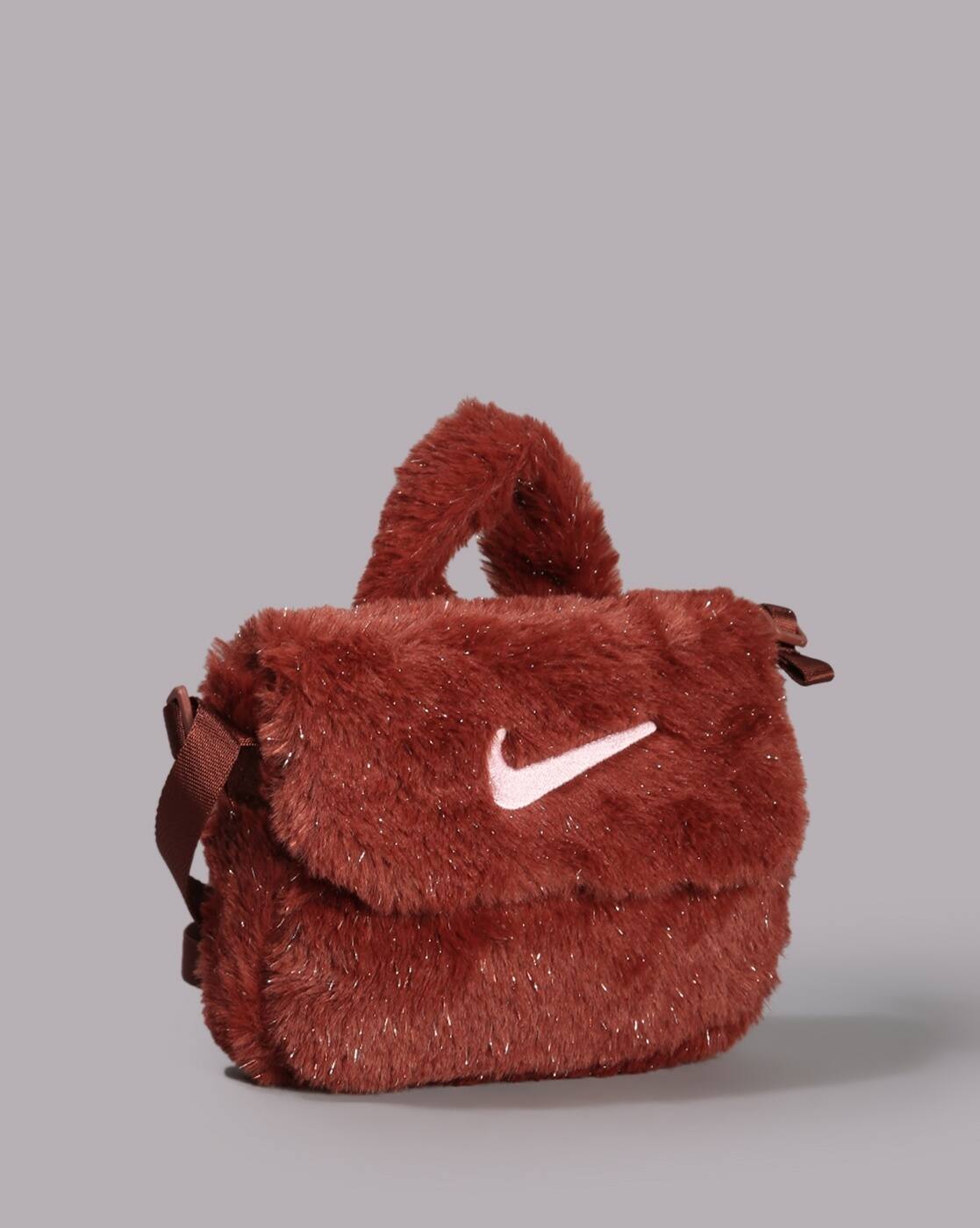 Buy NIKE Faux Fur Crossbody Bag Online | Ajio.com