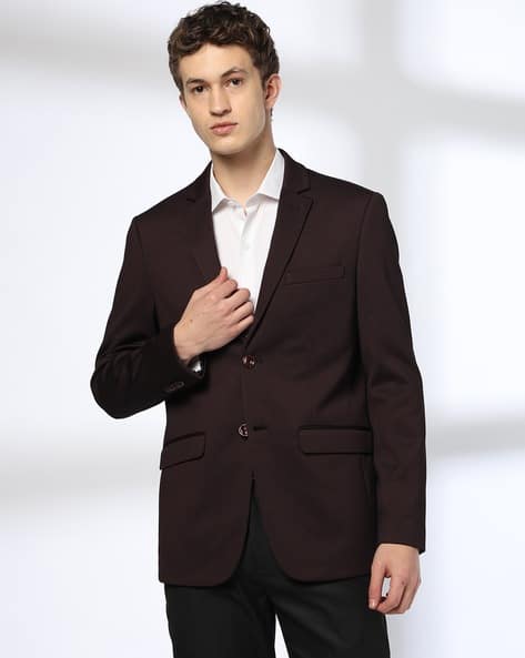 JOHN PLAYERS Men Single Breasted Slim Fit Blazer