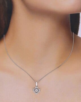 kai jewel Women Sterling Silver Floral Pendant with Chain-picture-41