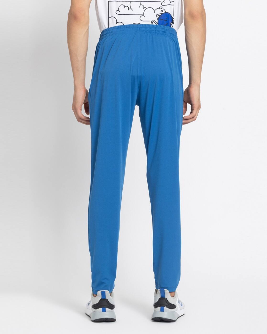 Ajio Adidas Training Pants Blue Buy Adidas Kids Boys Striped Regular Fit Track Pants Navy Blue Color Boys  AJIO LUXE