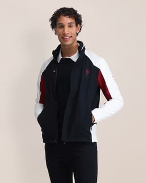 u.s. polo assn. Men Colourblock Regular Fit Zip-Front Bomber Jacket-picture-50