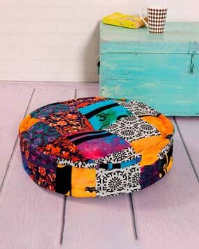 Printed Cotton Floor Cushion 20" x 20"-image-41