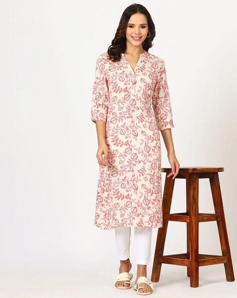 Women Floral Print Straight Kurta