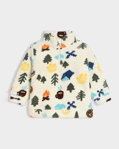 Miarcus Girls Printed Regular Fit Sweatshirt