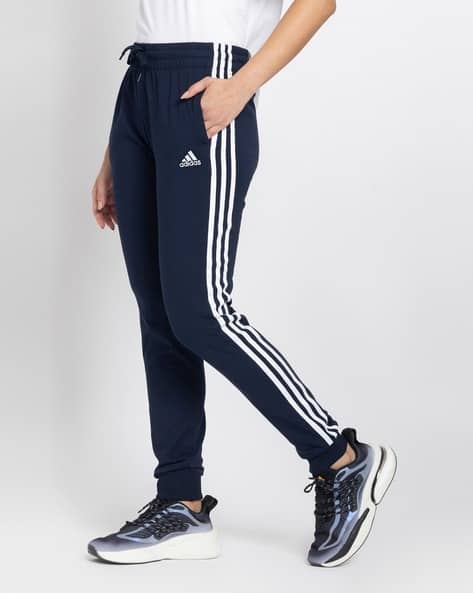 Adidas Sweatpants Tracksuit Bottoms Grey Adidas Joggers With Blue Stripes  ADIDAS Women 3-Stripes Aeroready Sereno Track Pants With Zipper Hem