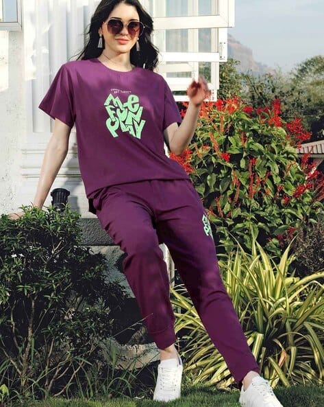 Women Typographic Loungewear Set