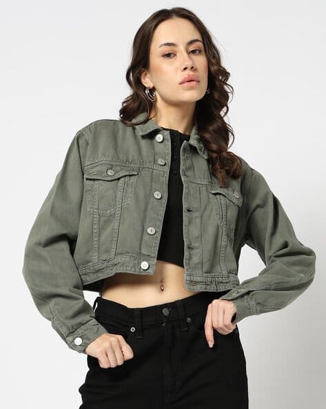 Buy Olive Green Jackets Coats for Women by YOUSTA Online