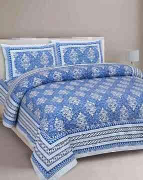 bombay spreads 180 TC Floral Print King Bedsheet with Pillow Covers-picture-15