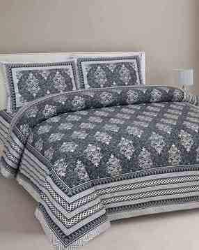 bombay spreads 180 TC Floral Print King Bedsheet with Pillow Covers-picture-28