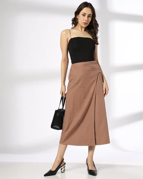 Women A-Line Midi Skirt