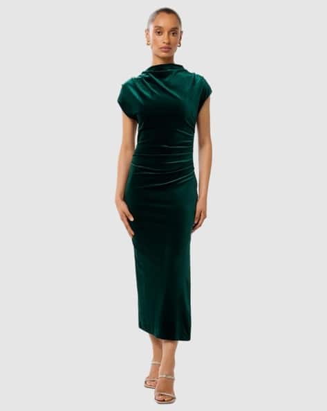 Buy Miakee Women Ruched High-Neck Bodyco... Online
