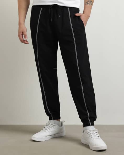 Men Oversized Contrast Stitch Joggers