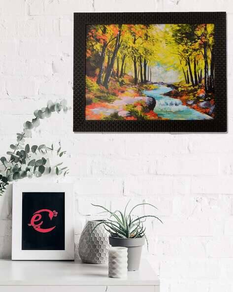 Ecraftindia Colorful Rive Flow View Matt Texture UV Art Painting