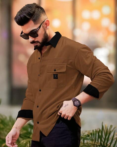 MANIAC Men Opaque Casual Shirt