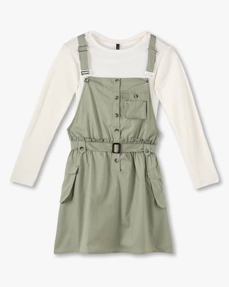 Buy Olive Green Dungarees &Playsuits for Girls by RIO GIRLS Online |  Ajio.com
