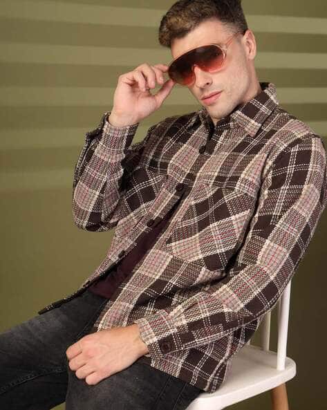 Buy Coffee Red Jackets Coats for Men by Chkokko Online